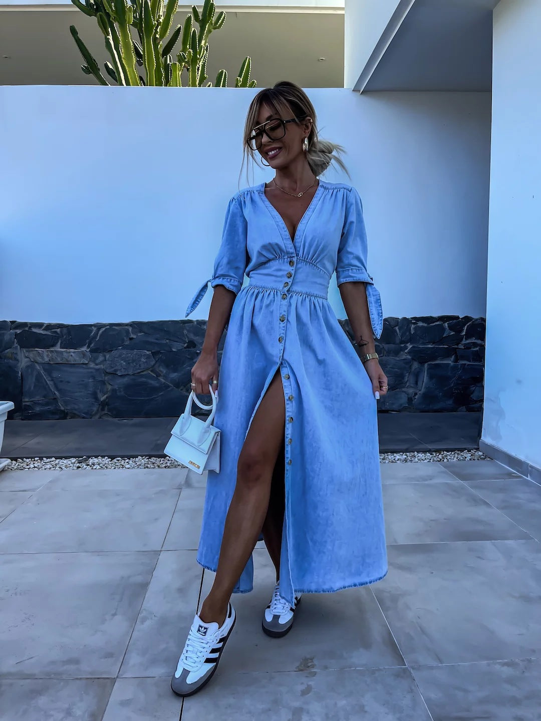 Julia™ | Maxi Abito In Denim Alla Moda