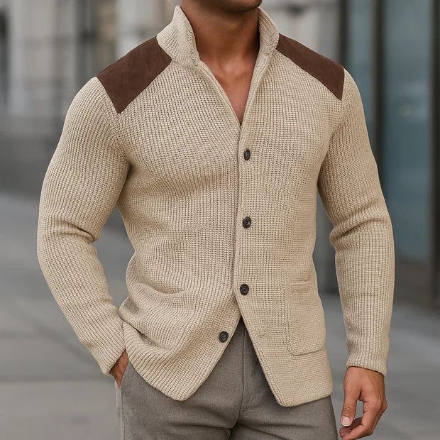 ELIOTT | CARDIGAN TRICOTÉ ÉPAULES SUÉDÉES PRESTIGEKINIT