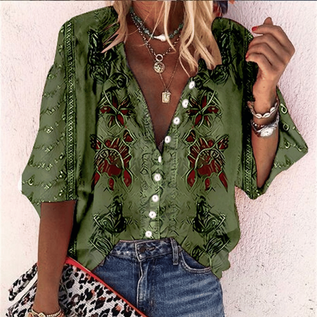 Alana™ | Camicia Stampata Elegante