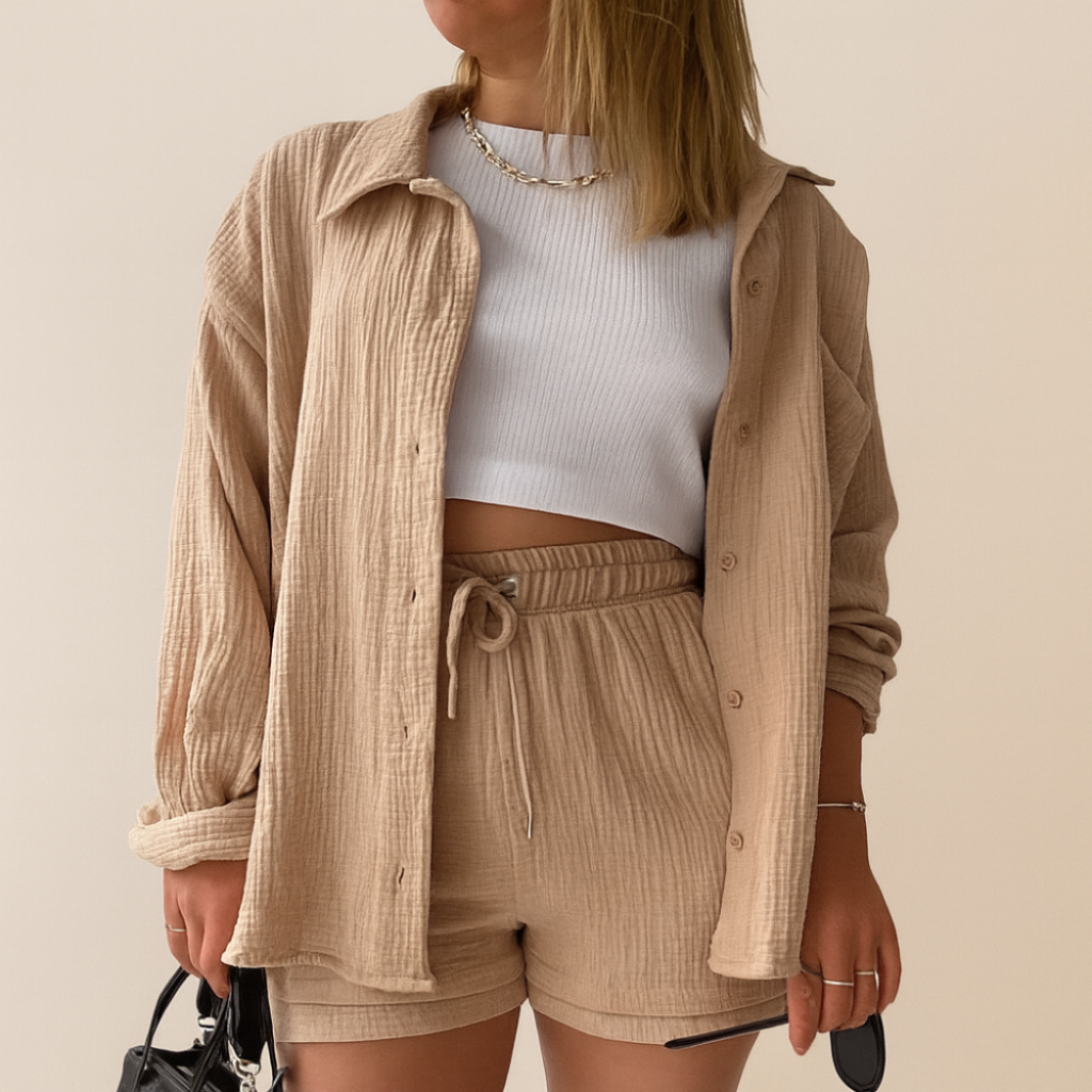 Ensemble 2 Pièces en Gaze de Coton Ultra-Léger