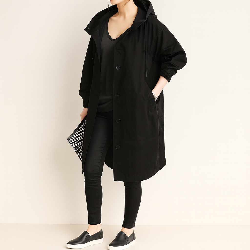 Trench Décontracté à Capuche